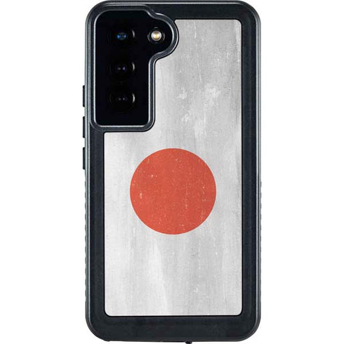 Japanese Flag Distressed Galaxy S23 Waterproof Case